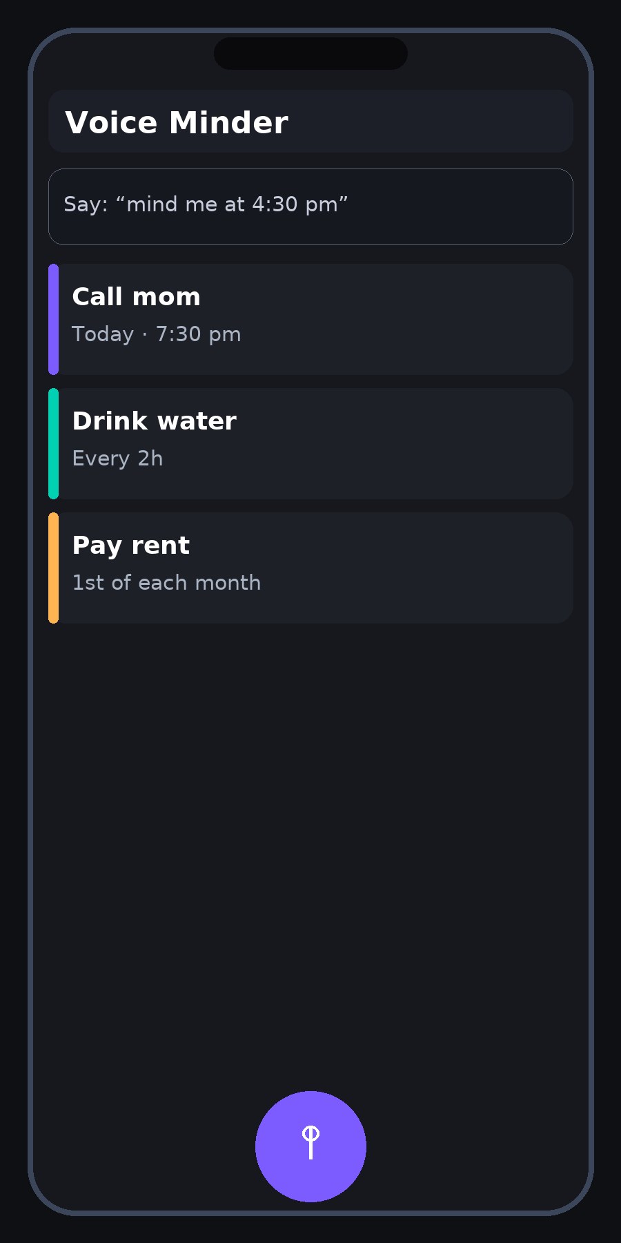 Voice Minder app preview